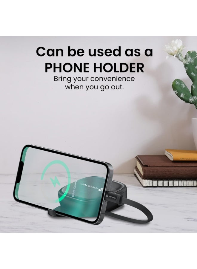 بورترونيكس Portronics Snapcase 2 60W Multifunctional Fast Charging Data Cable Kit With Retractable Cable, Conversion Set USB A & Type C to Male Micro/Lightning,Sim Storage,Sim Eject Pin - Image 2